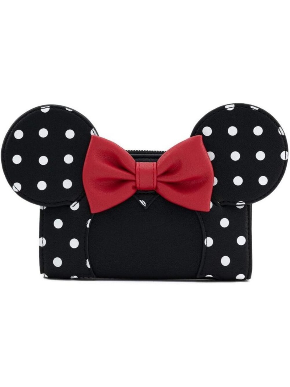 Minnie Mouse Polka Dot Cosplay Wallet | Cute Flap Design, Black/White/Red